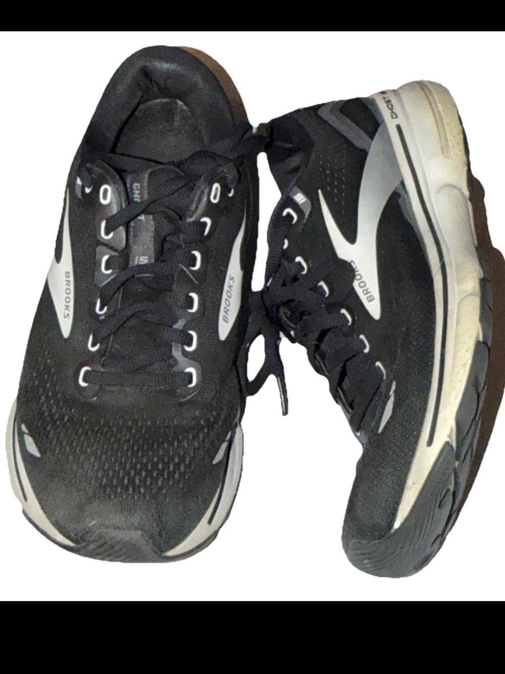 Brooks Ghost 15 Womens Shoes Size 9 Black Athletic Running Sneakers 1203801B012
